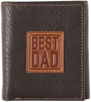1220000320024 Best Dad Genuine Leather Trifold