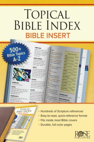 9781628624267 Topical Index : Bible Insert - 500 Plus Bible Topics 1-Z