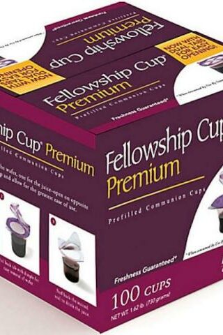 081407481173 Fellowship Cup Premium Prefilled Communion Cups 100 Count Box