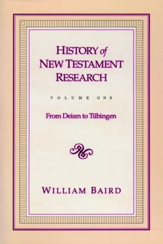 9780800626266 History Of New Testament Research Volume One