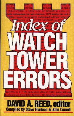9780801077562 Index Of Watchtower Errors 1879-1989