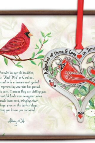 785525306645 Hope And Love Cardinal Heart (Ornament)