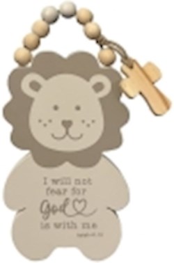 785525315548 I Will Not Fear For God Is With Me Lion Door Knob Hanger Isaish 41:10