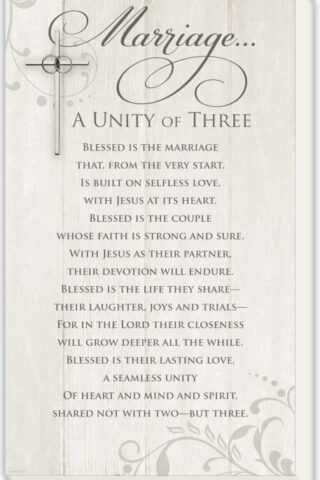 095177578834 Marriage A Unity Of Three (Plaque)