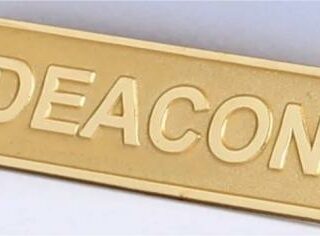 788200806218 Deacon Pin Back Metal Badge