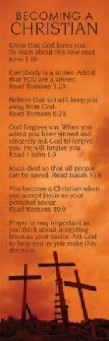 9780805486346 Becoming A Christian Crosses Bookmarks