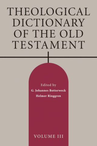 9780802873125 Theological Dictionary Of The Old Testament Volume 3