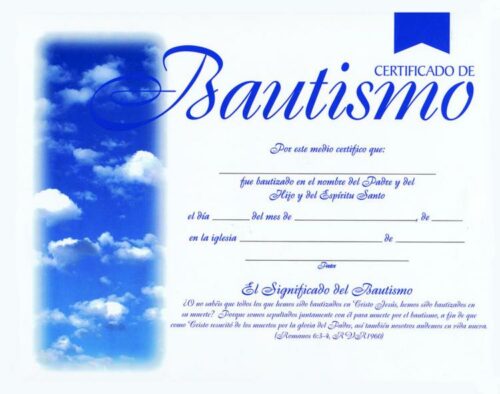 9780805473605 Certificate Of Baptism