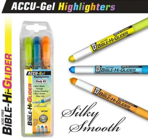 634989895267 Bible Hi Glider Accu Gel Highlighter 3 Pack